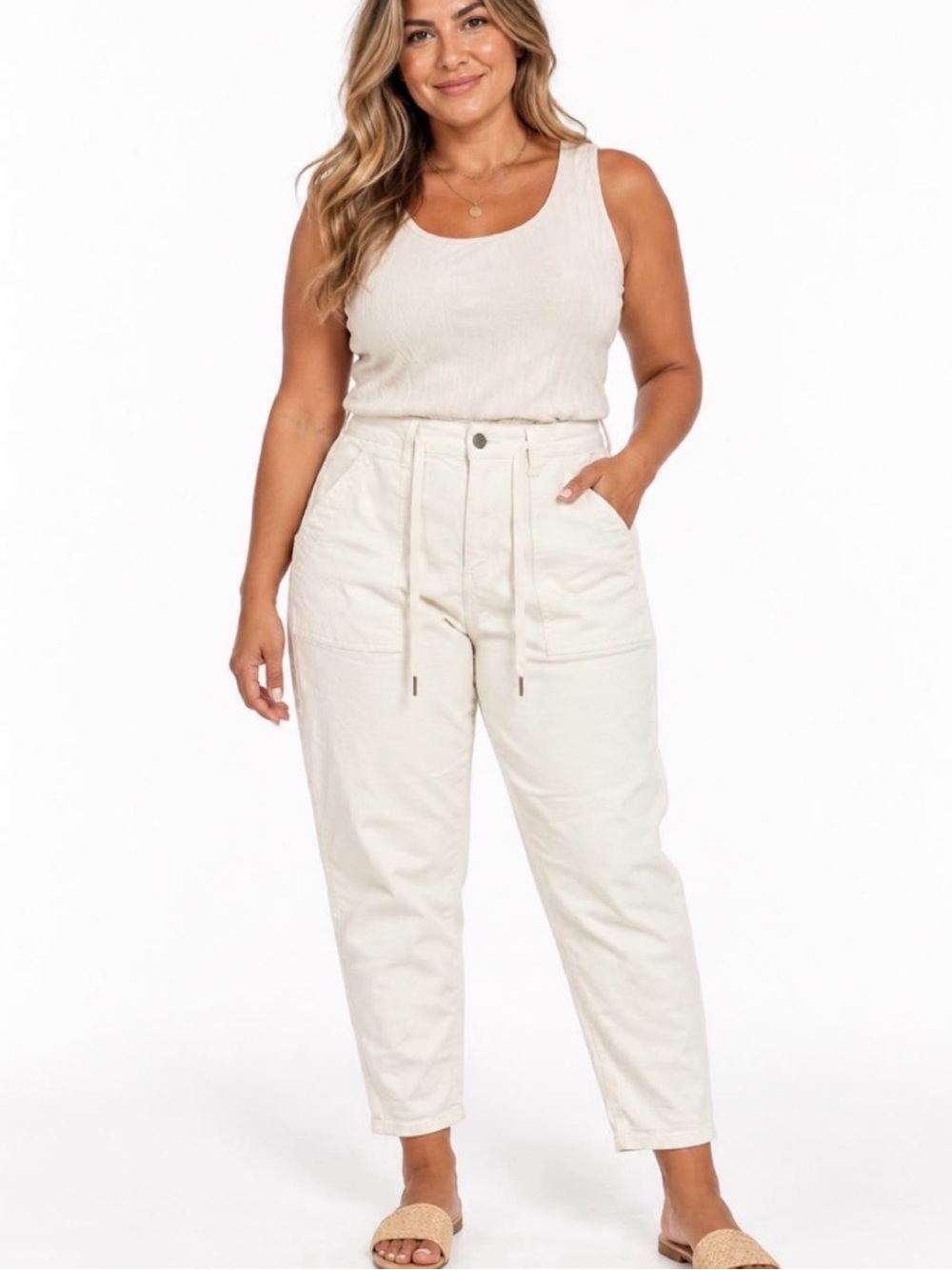 Judy Blue White High-Rise Jogger Jeans 16W – NWOT
